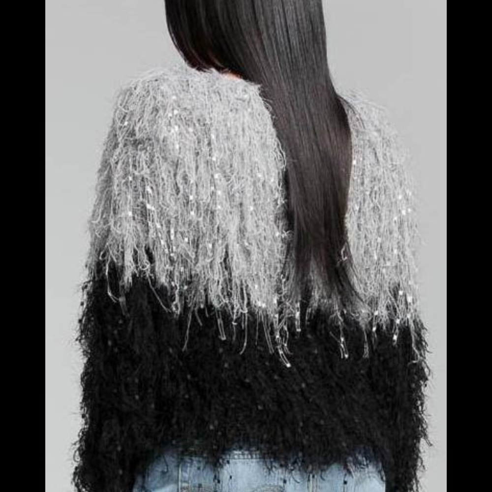 Zara Textured Fringe Cardigan